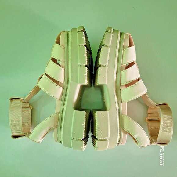 Women’s Sandals#6 UGG Ashton Blush Pink & Beige Platform Gladiator Strappy Prom - Picture 14 of 16